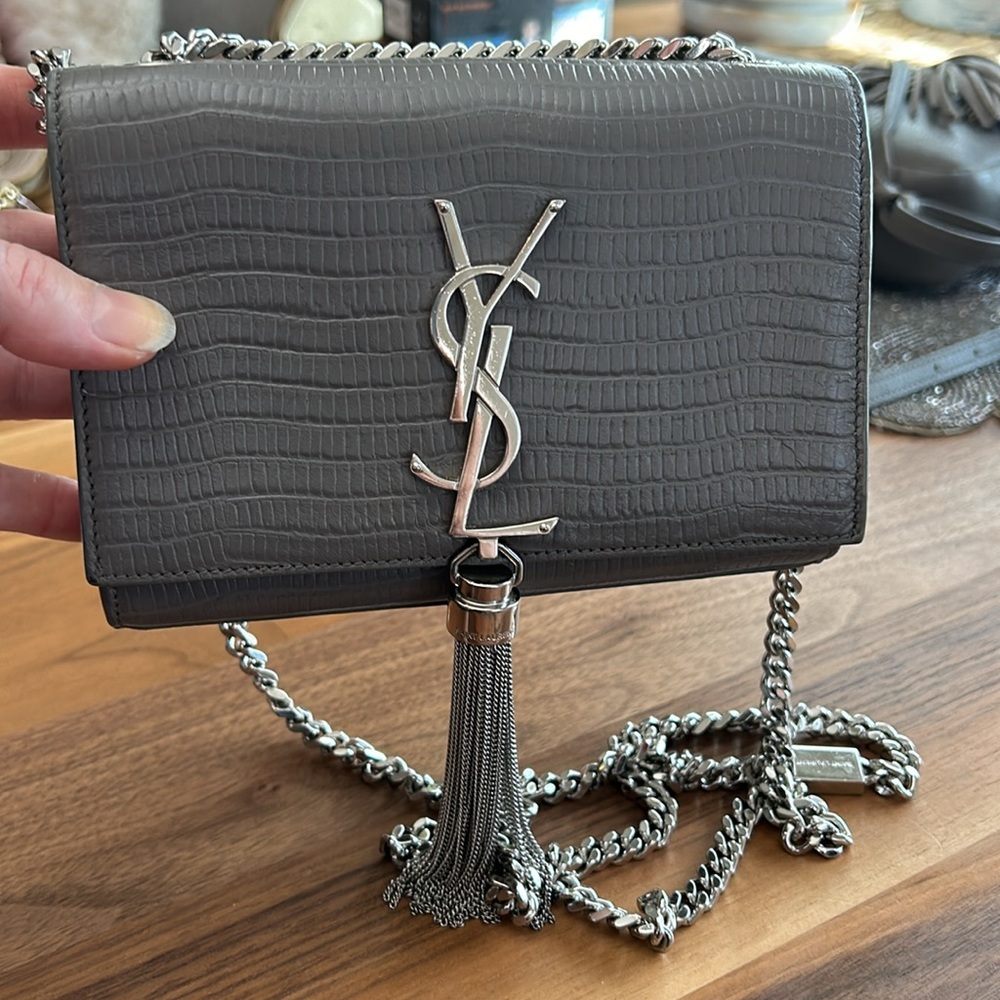 Saint Laurent Small Kat Croc
Embossed Crossbody